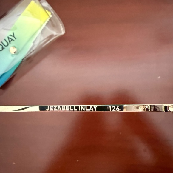 Quay Australia Black and Gold Round Sunglasses - Picture 4 of 4